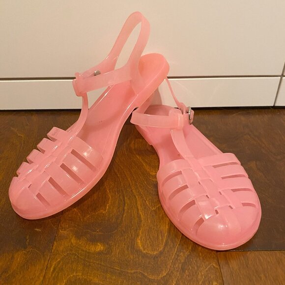 Old Navy Girls Jelly Fisherman Pink Sandals Size 2 - Picture 1 of 2